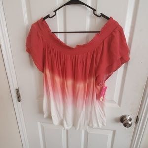 Gradient off the shoulder top